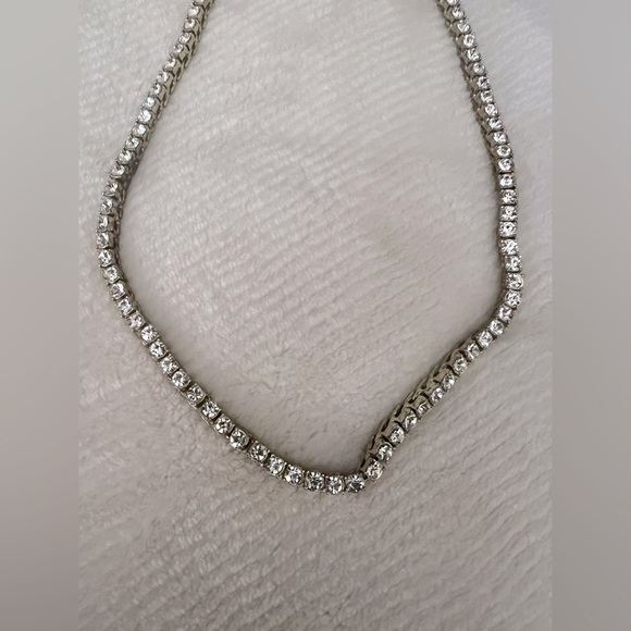 Men’s or Unisex Cubic Zirconia Bling Gold Plated Sparkly Necklace - Picture 3 of 5